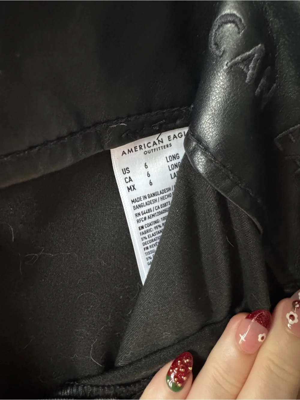 American Eagle Outfitters Black Faux Leather Mini Skirt - Picture 3 of 5
